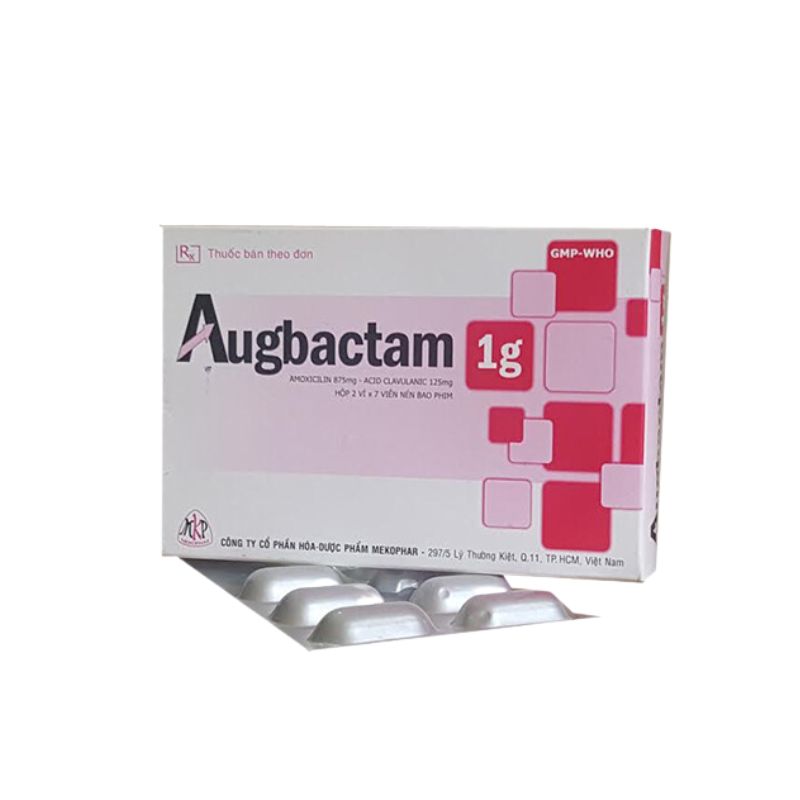 Thuốc kháng sinh trị nhiễm khuẩn Augbactam 1g | Hộp 14 viên