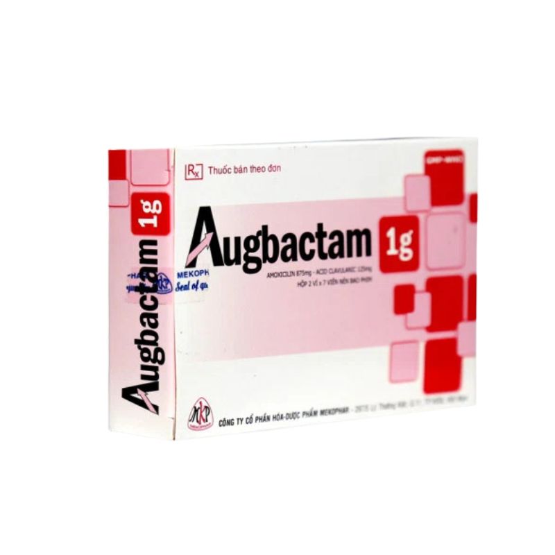 Thuốc kháng sinh trị nhiễm khuẩn Augbactam 1g | Hộp 14 viên