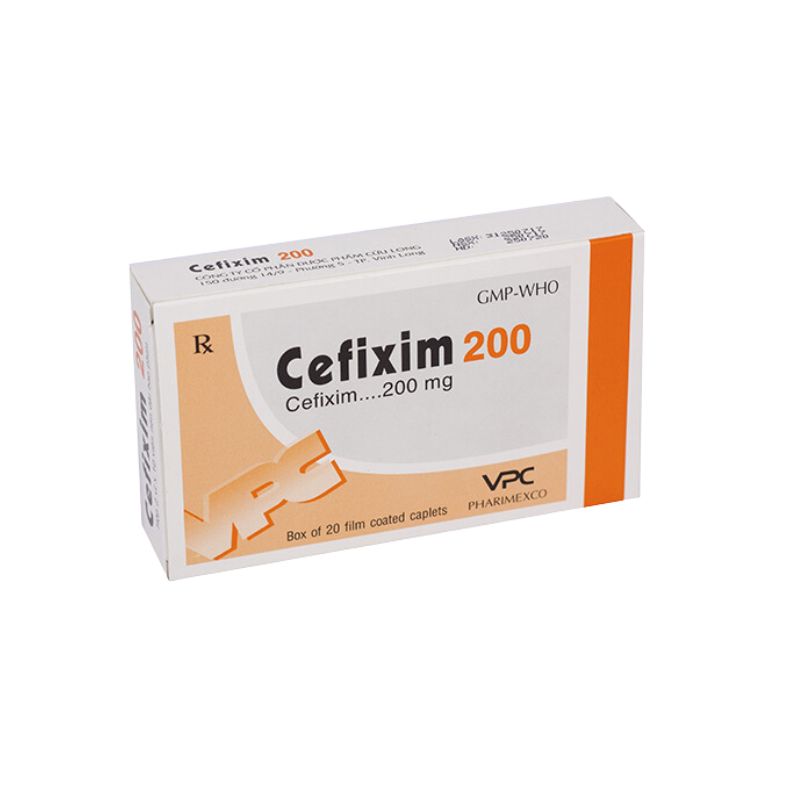 Thuốc kháng sinh trị nhiễm khuẩn Cefixim 200 Pharimexco | Hộp 20 viên