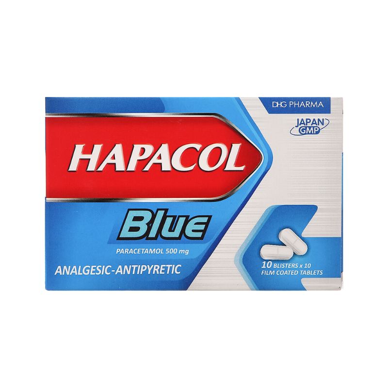 Thuốc giảm đau, hạ sốt Hapacol Blue 500mg | Hộp 100 viên