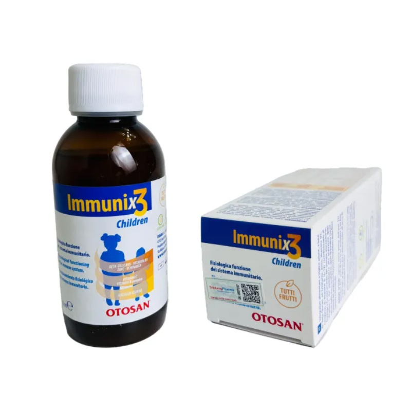 Otosan Immunix3 siro Hỗ trợ tăng cường sức đề kháng, bồi bổ sức khỏe (Chai 150ml)