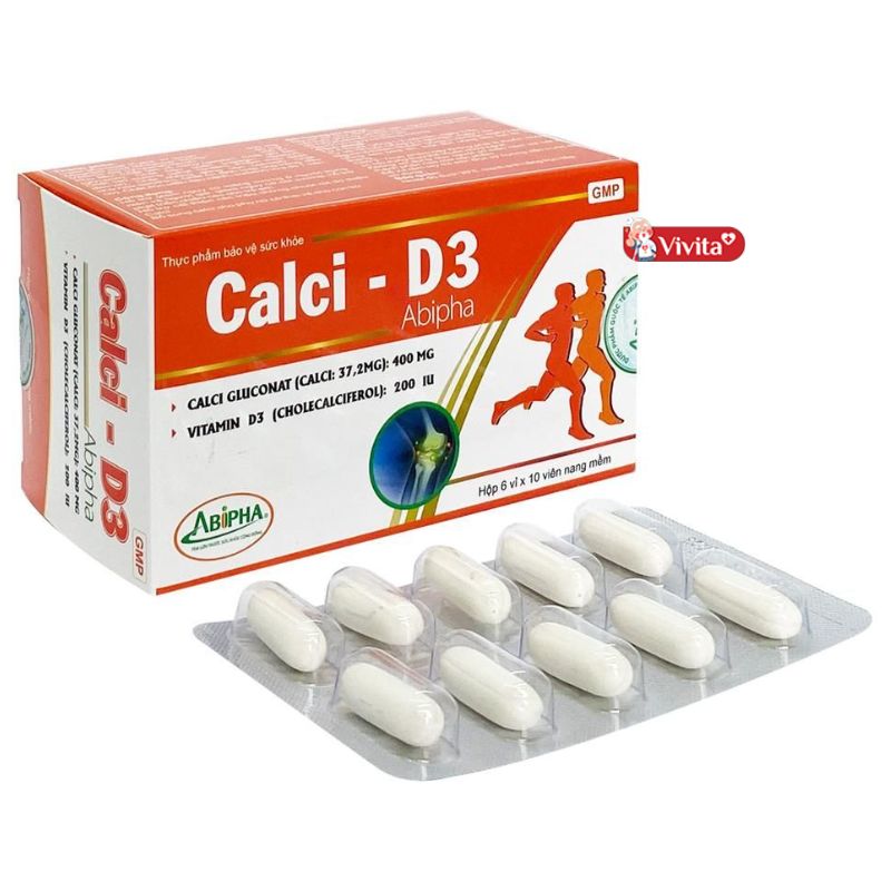 Thuốc bổ sung canxi Calci D3 Abipha