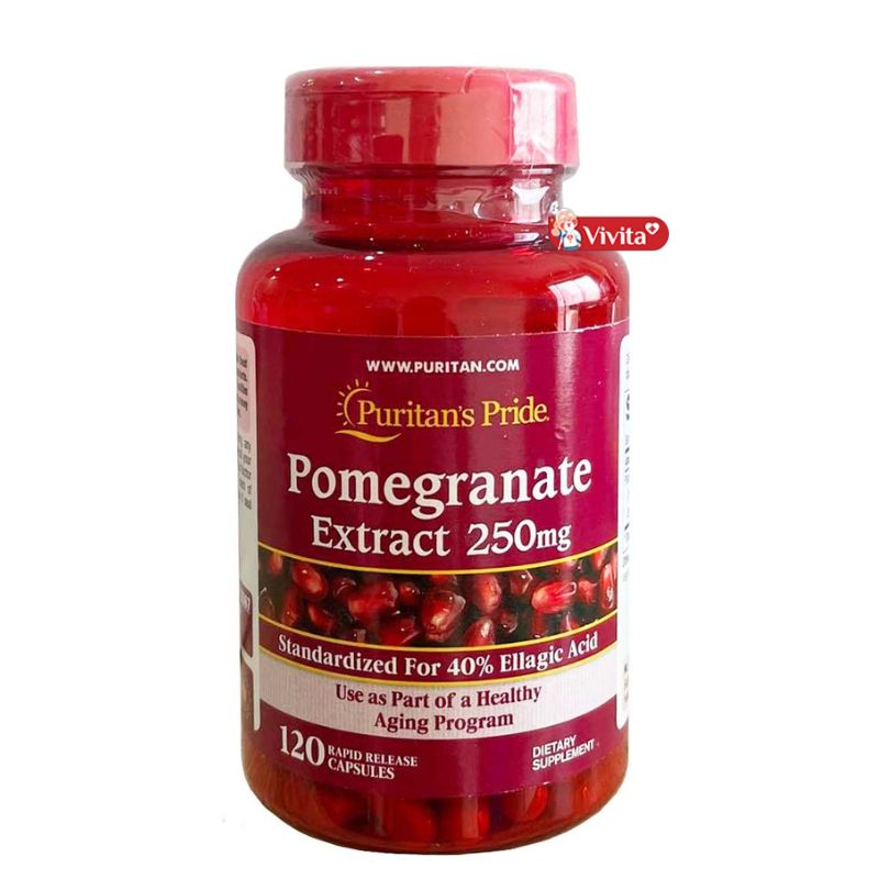 Viên uống chống nắng lựu đỏ Puritan's Pride Pomegranate Extract
