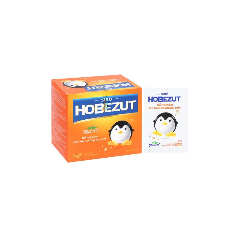 Siro hỗ trợ giảm ho, bổ phổi HoBezut | Hộp 20 gói