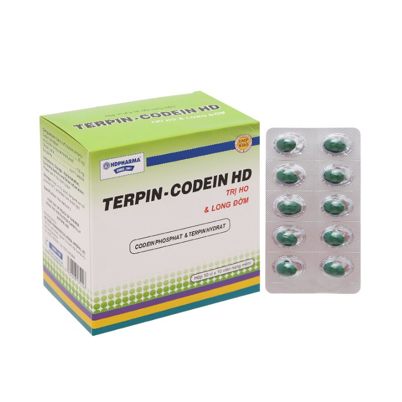 Thuốc trị ho Terpin - Codein HD | Hộp 100 viên