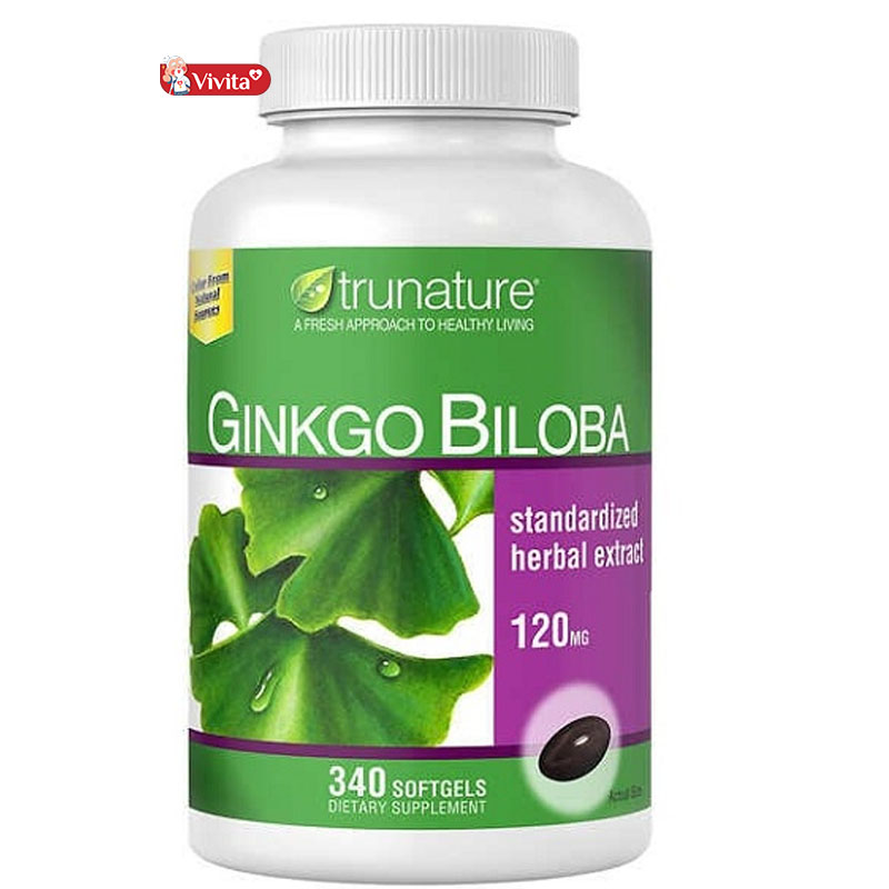 Trunature Ginkgo Biloba - Viên uống hỗ trợ tăng cường tuần hoàn não của Mỹ