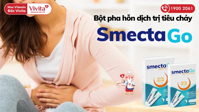 Bột pha hỗn dịch trị tiêu chảy SmectaGo Hương Socola