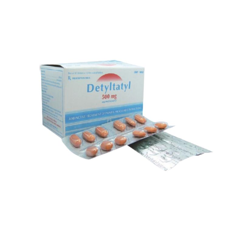 Thuốc giảm đau và co cứng cơ Detyltatyl 500mg | Hộp 120 viên