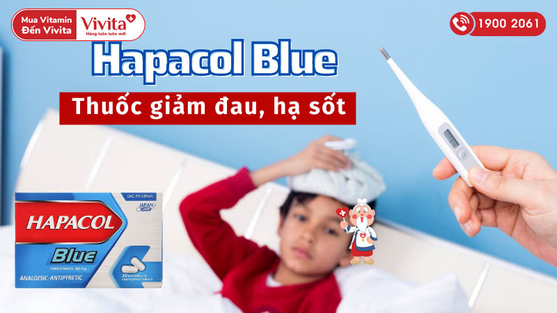 Thuốc giảm đau, hạ sốt Hapacol Blue 500mg