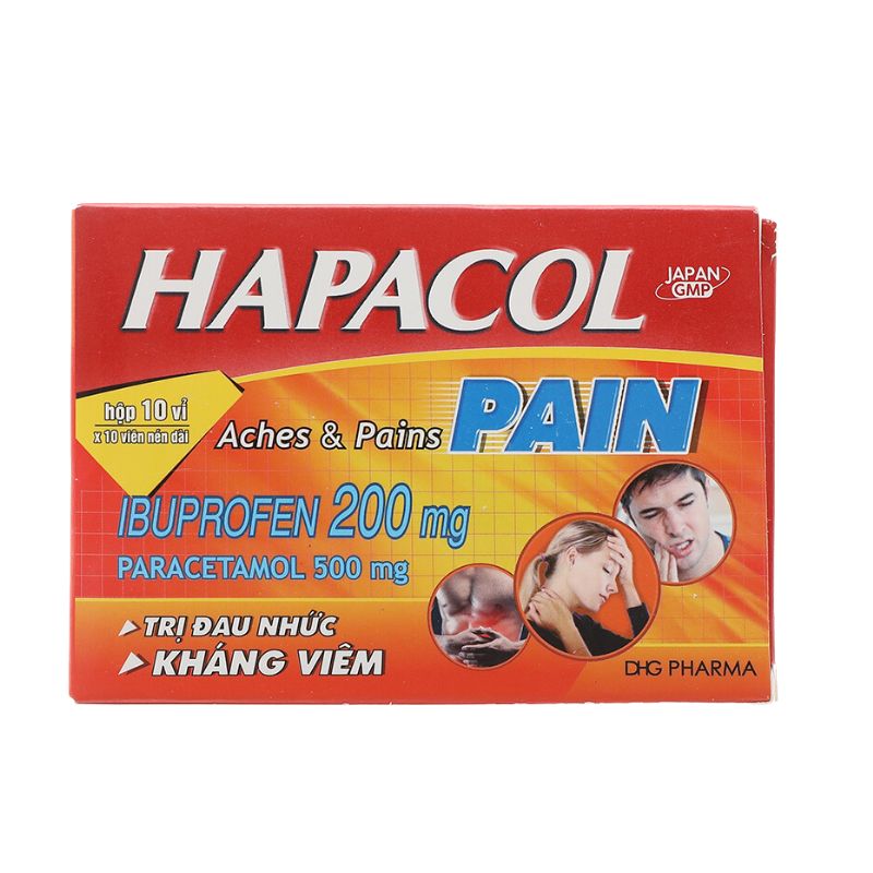 Thuốc giảm đau, hạ sốt Hapacol Pain | Hộp 100 viên