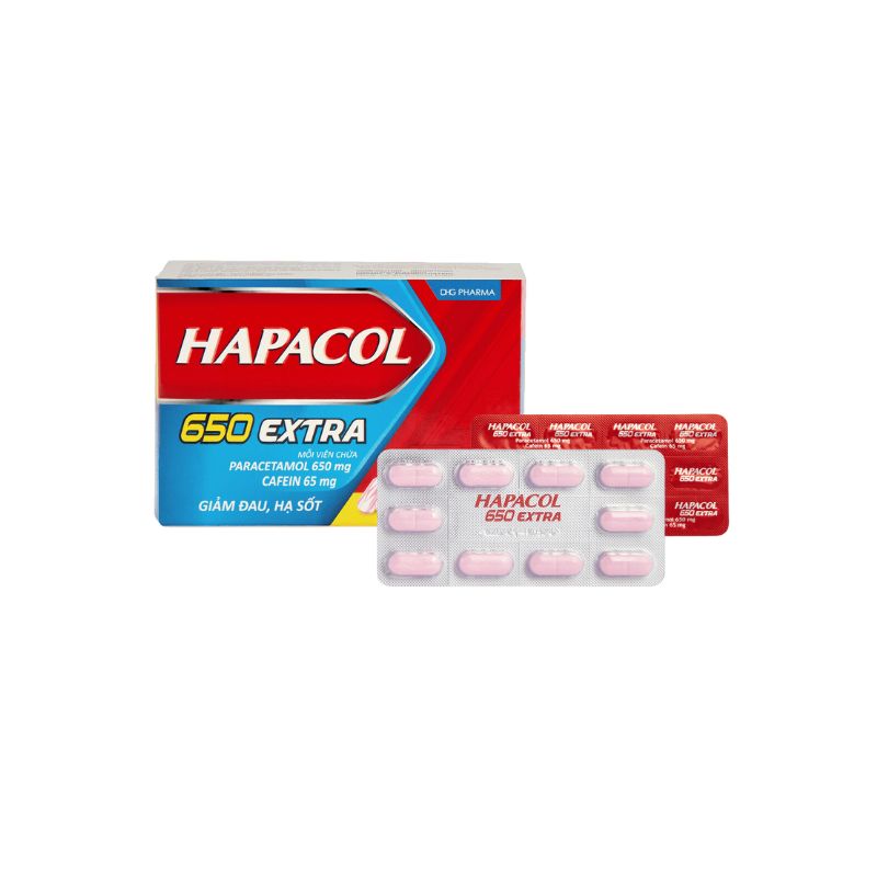 Thuốc giảm đau, hạ sốt Hapacol 650 Extra | Hộp 100 viên