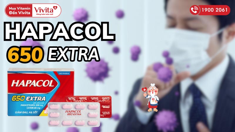 Thuốc giảm đau, hạ sốt Hapacol 650 Extra