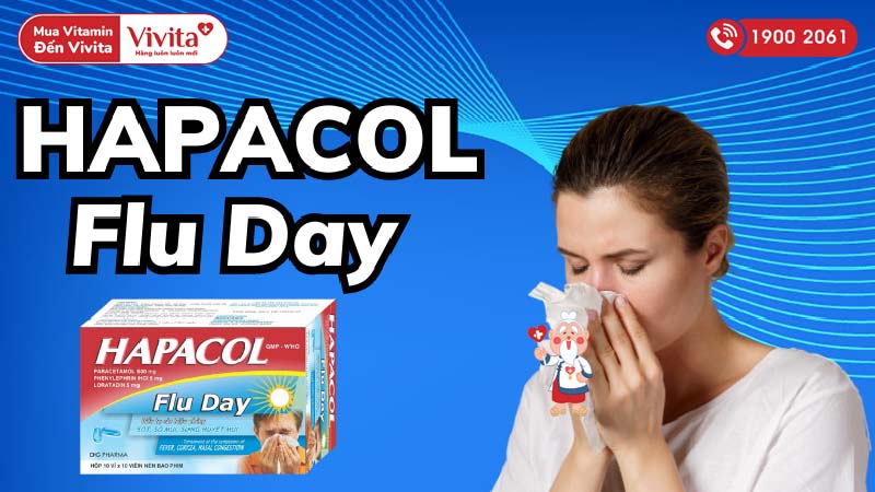 Thuốc trị cảm cúm, giảm đau, hạ sốt Hapacol Flu Day