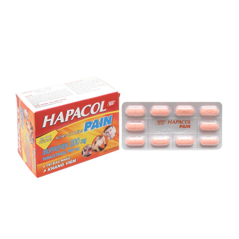 Thuốc giảm đau, hạ sốt Hapacol Pain | Hộp 100 viên