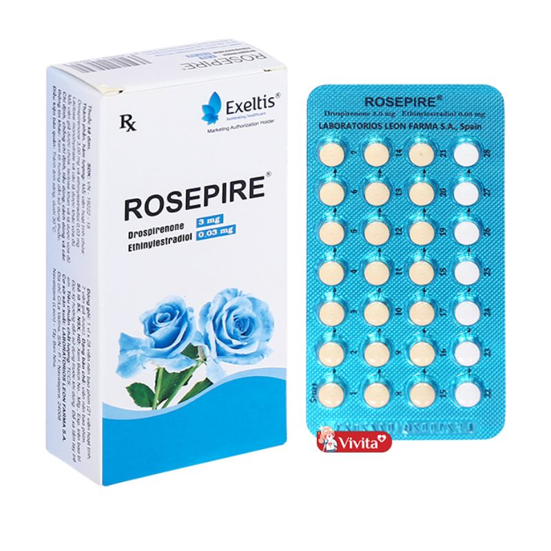 Thuốc ngừa thai giảm cân đẹp da Rosepire