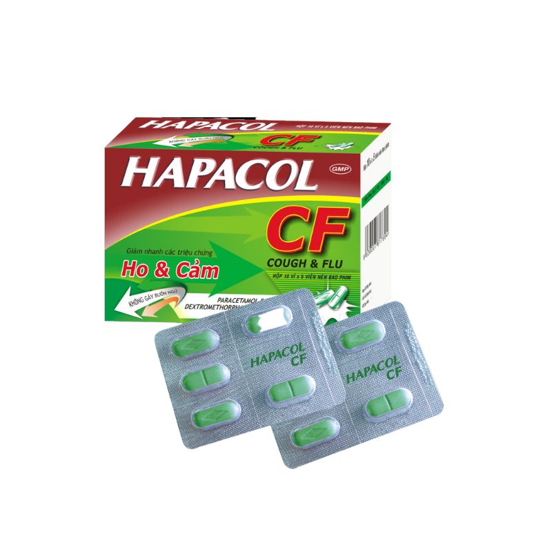 Thuốc giảm đau, hạ sốt Hapacol CF | Hộp 50 viên