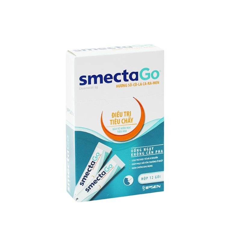Bột pha hỗn dịch trị tiêu chảy SmectaGo Hương Socola | Hộp 12 gói