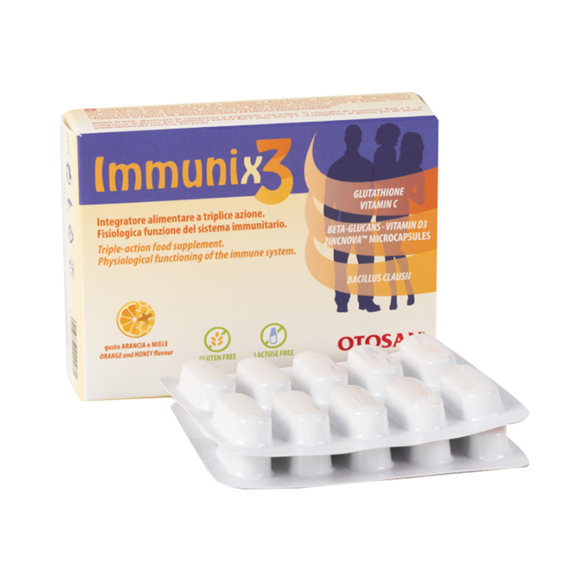 Otosan Immunix3 Viên Uống Hỗ Trợ Bổ Sung Lợi Khuẩn, Tăng Cường Sức Đề Kháng Hộp 20 Viên