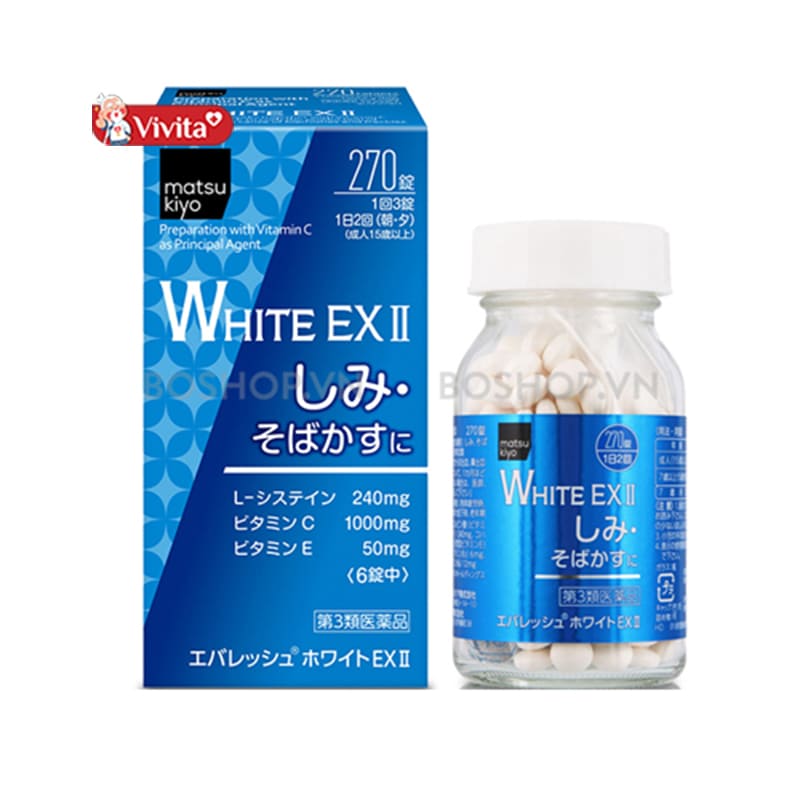 Viên uống trắng da trị nám của Nhật White EX
