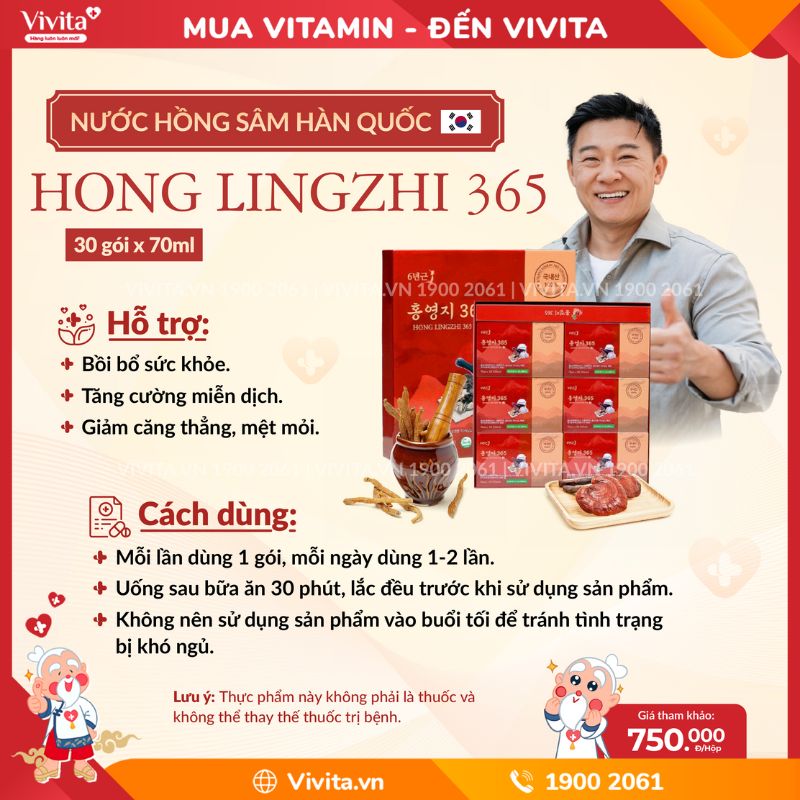 Hong lingzhi 365 công dụng cách dùng