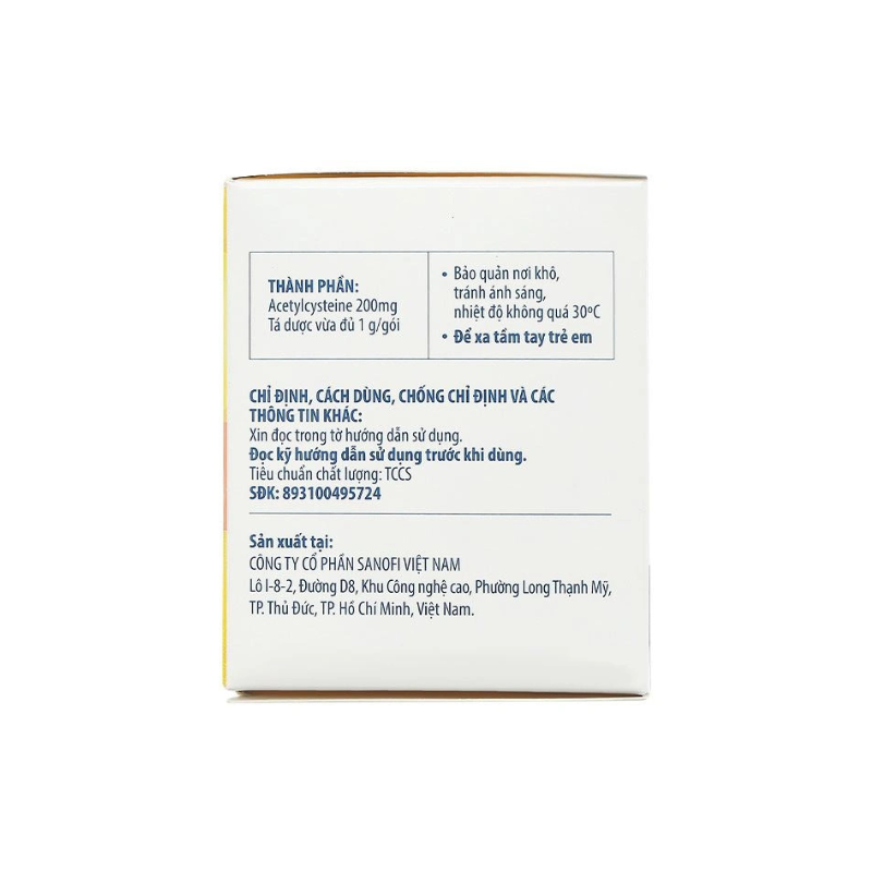 Thuốc cốm long đờm cho trẻ em Acemuc Kids 200mg | Hộp 30 gói