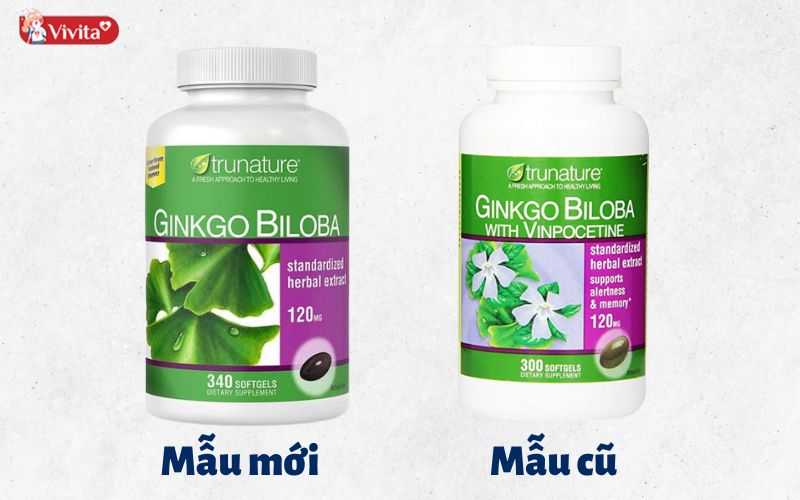 Ginkgo Biloba của Mỹ mẫu cũ và mẫu mới nhất.