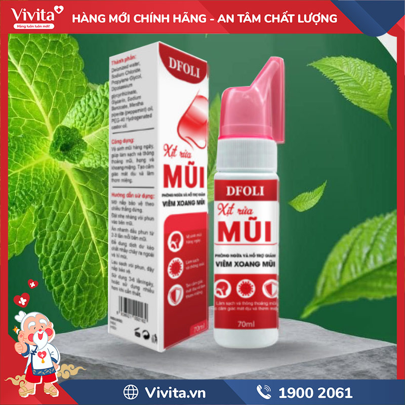 giới thiệu xịt rửa mũi dfoli