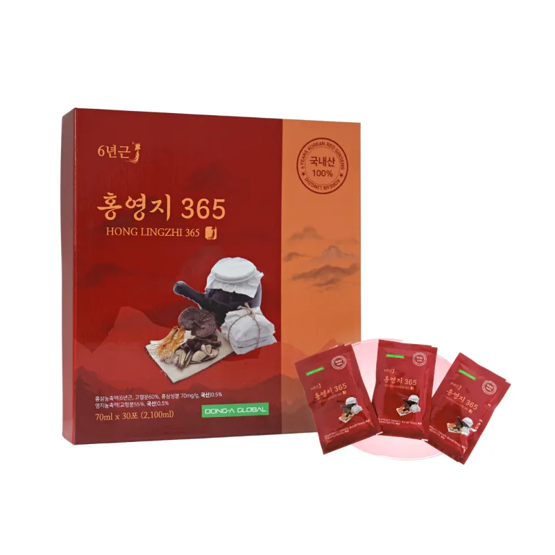 Hong Lingzhi 365 Hỗ Trợ Tăng Cường Hệ Miễn Dịch, Nâng Cao Sức Khỏe Thể Chất Hộp 30 Gói x 70ml