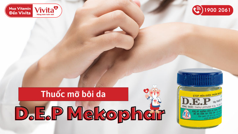 Thuốc mỡ bôi da điều trị ghẻ ngứa D.E.P Mekophar