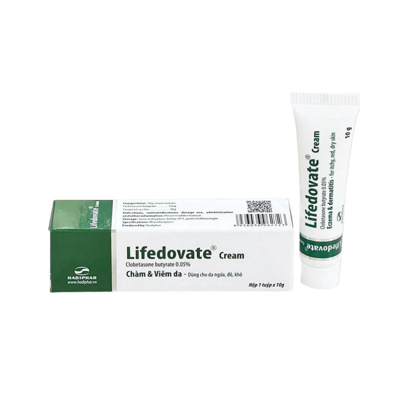 Thuốc trị ngứa và viêm da Lifedovate Cream 0.05% Hadiphar | Tuýp 10g