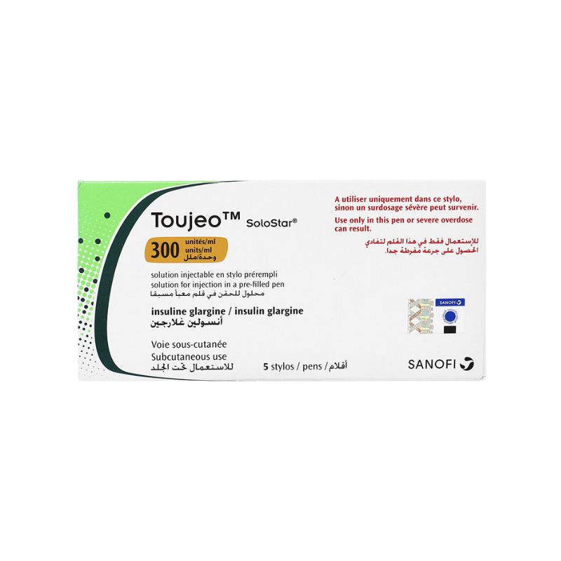 Bút tiêm Insulin trị tiểu đường Toujeo Solostar 300U/ml Sanofi | Hộp 5 cây
