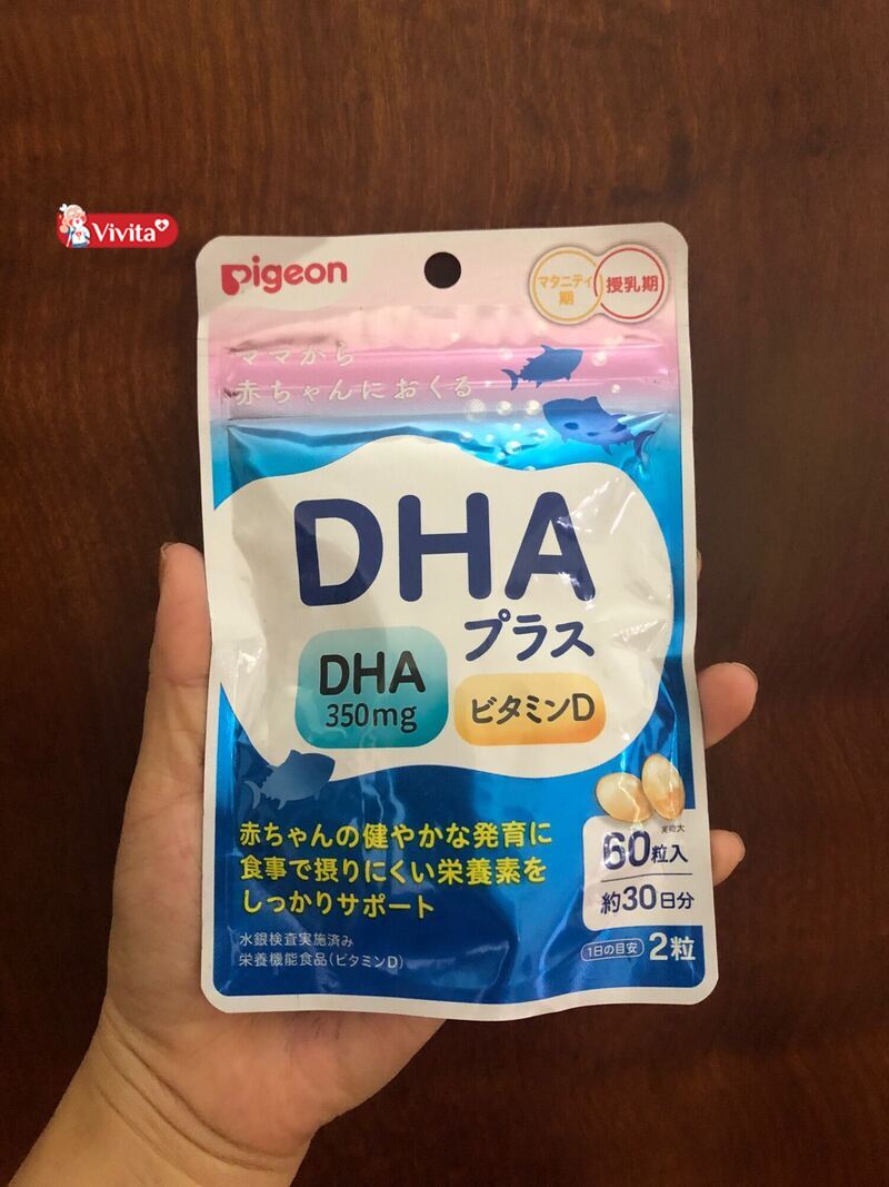 Viên uống bổ sung DHA Pigeon cho bà bầu và phụ nữ cho con bú xuất xứ từ Nhật Bản được đông đảo các mẹ lựa chọn.
