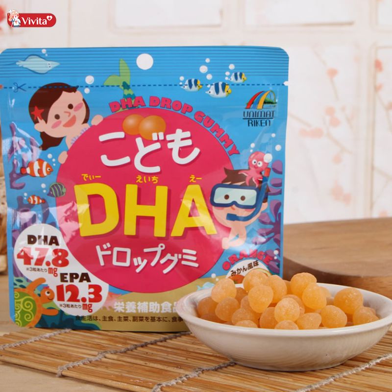 Kẹo dẻo bổ sung DHA Nhật Bản cho bé Kẹo DHA Unimat Riken