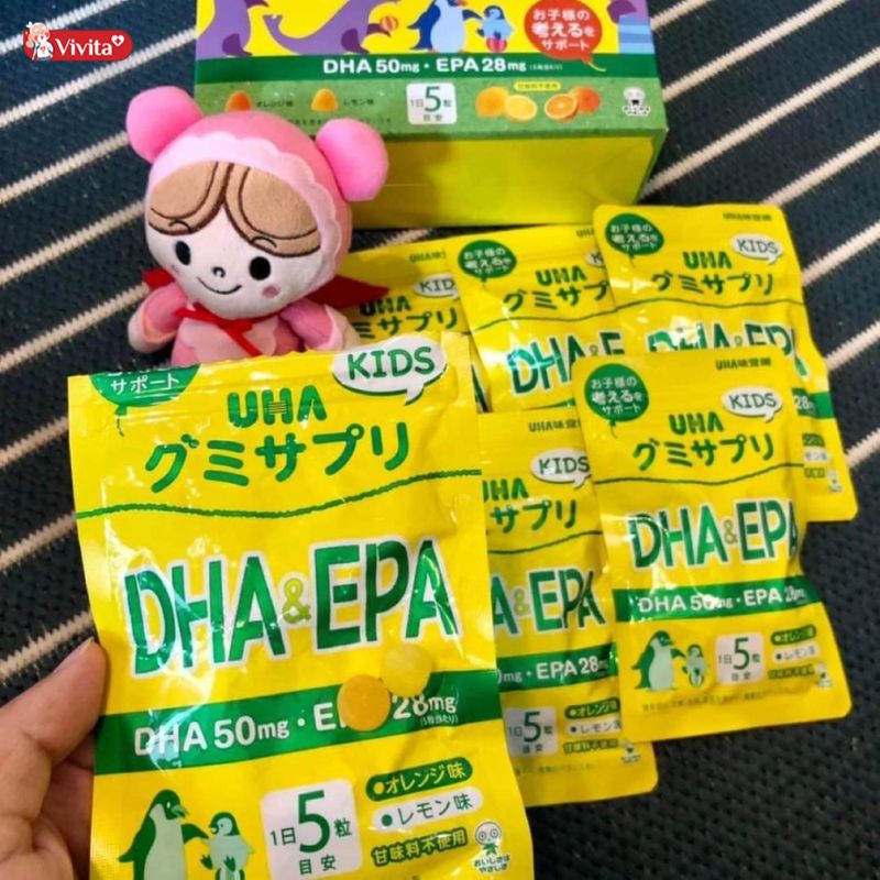 Kẹo dẻo bổ sung DHA Nhật Bản cho bé UHA Kids