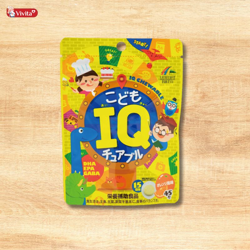 Kẹo nhai Unimat Riken IQ bổ sung DHA cho bé của Nhật Bản