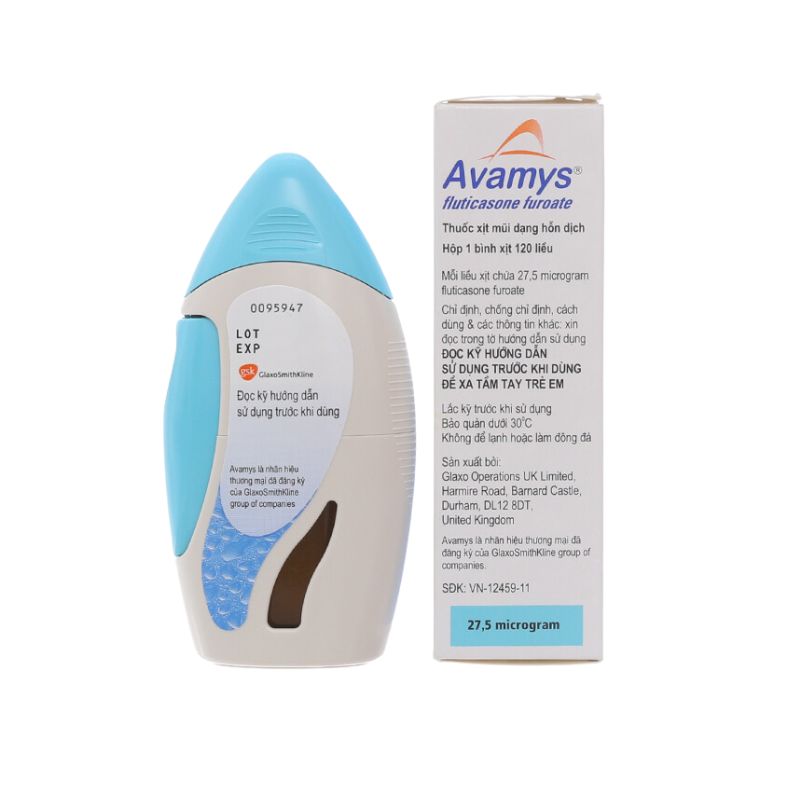 Hỗn dịch xịt mũi trị viêm mũi dị ứng Avamys | Chai 120 liều