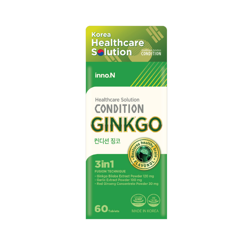 Condition Ginkgo Viên Uống Hỗ Trợ Tăng Cường Tuần Hoàn Và Lưu Thông Máu Hộp 60 Viên