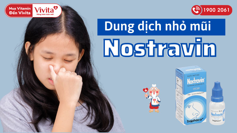 Thuốc nhỏ mũi giảm nghẹt mũi Nostravin 0.05%