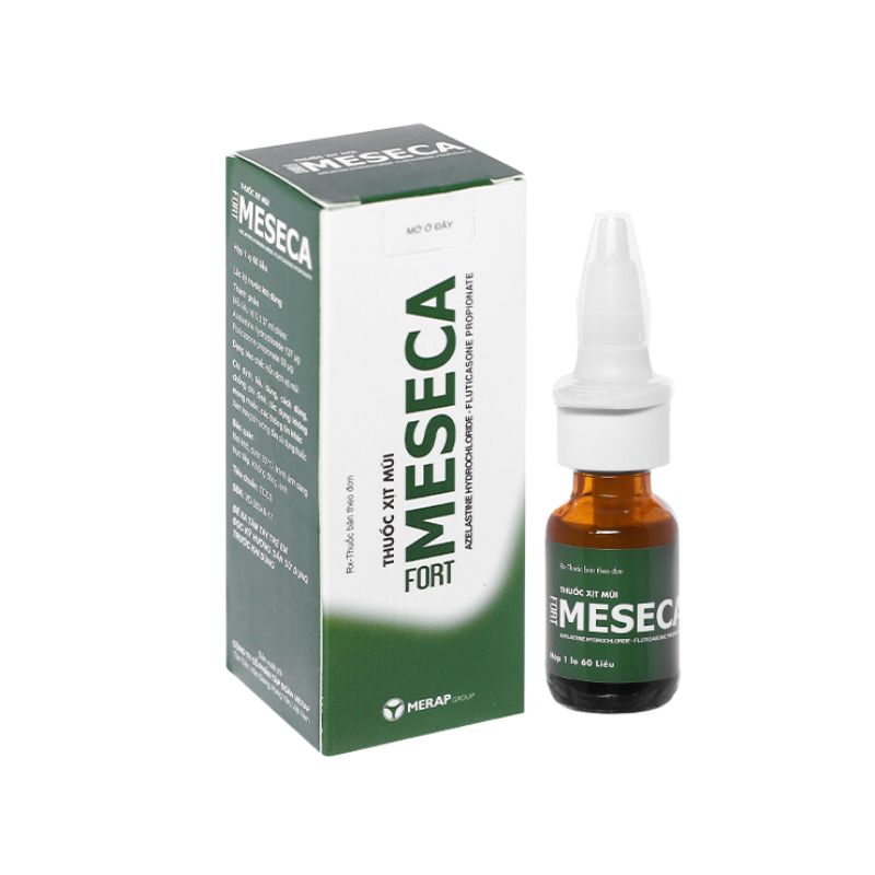 Thuốc xịt mũi trị viêm mũi dị ứng Meseca Fort | Chai 60 liều