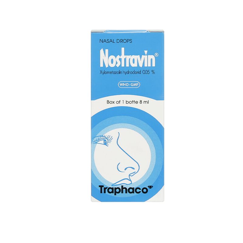 Thuốc nhỏ mũi giảm nghẹt mũi Nostravin 0.05% | Chai 8ml