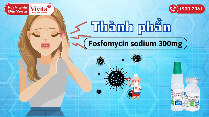Thành phần thuốc nhỏ tai trị viêm tai Fosmicin-S For Otic Solvent 300mg