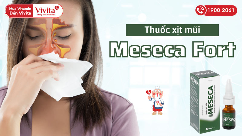 Thuốc xịt mũi trị viêm mũi dị ứng Meseca Fort
