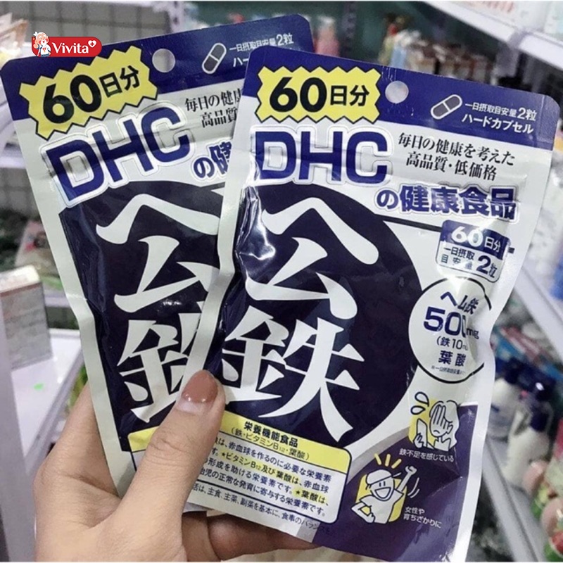 Viên uống DHC Nhật Bản bổ sung sắt có nguồn gốc từ động vật, giúp cơ thể dễ dàng hấp thu. 