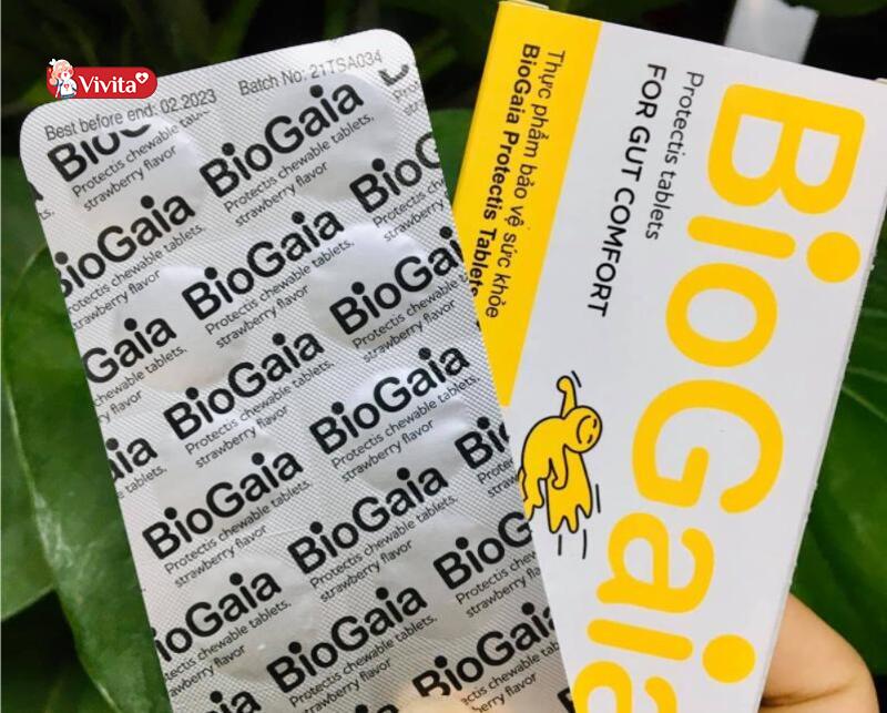 Men vi sinh Biogaia cho bà bầu đang được bán trên thị trường với mức giá khoảng 150.000 VNĐ/vỉ 10 viên
