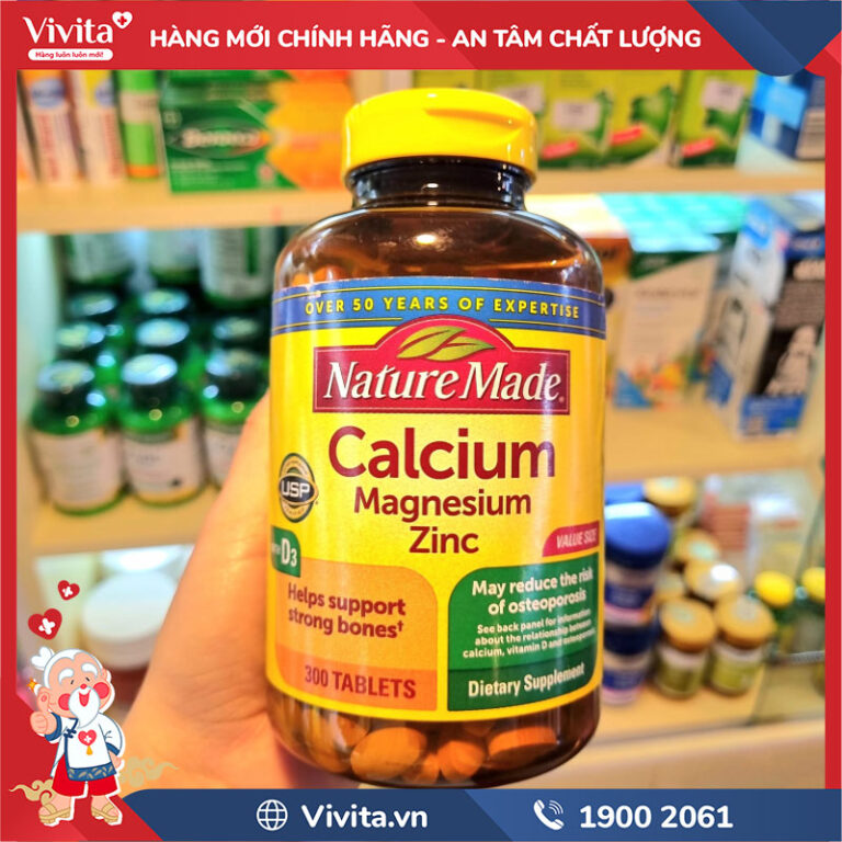 Nature Made Calcium Magnesium Zinc With Vitamin D3 hộp 300v