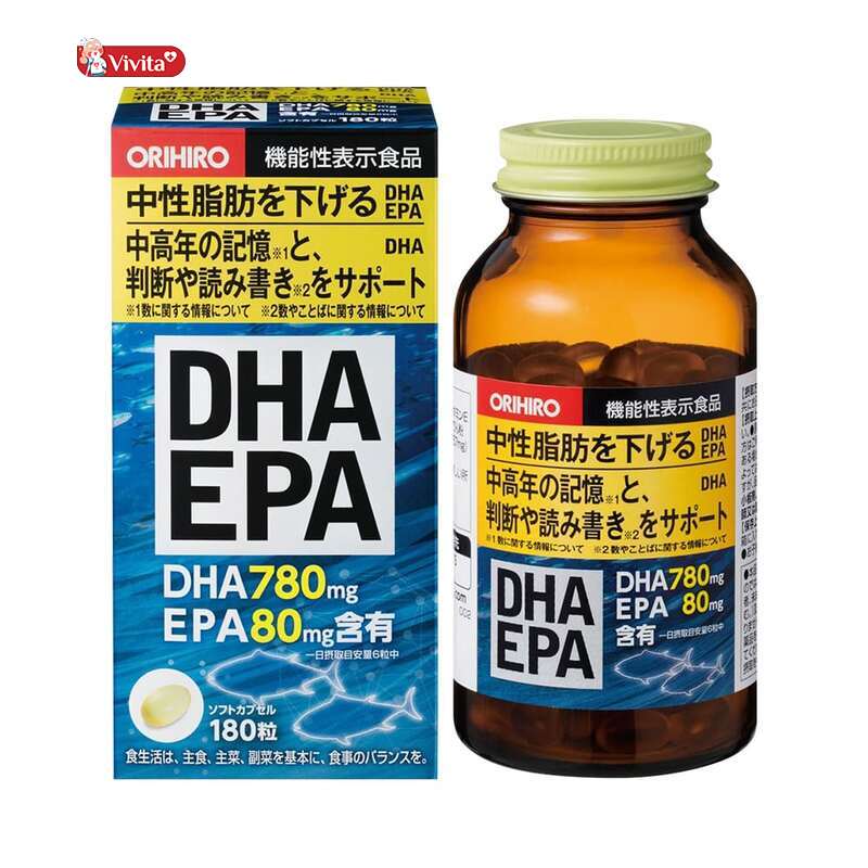 Thuốc bổ não của Nhật DHA EPA thuộc thương hiệu hàng đầu của Nhật - Orihiro.