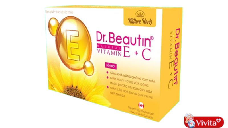 Cách làm mặt nạ từ viên vitamin E Dr. Beautin-Natural 