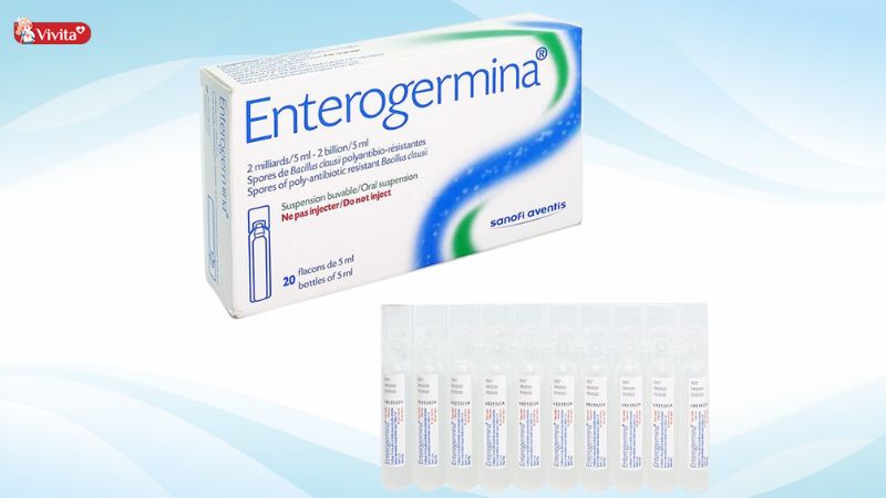 Men vi sinh Enterogermina thuộc thương hiệu Sanofi đến từ Ý.