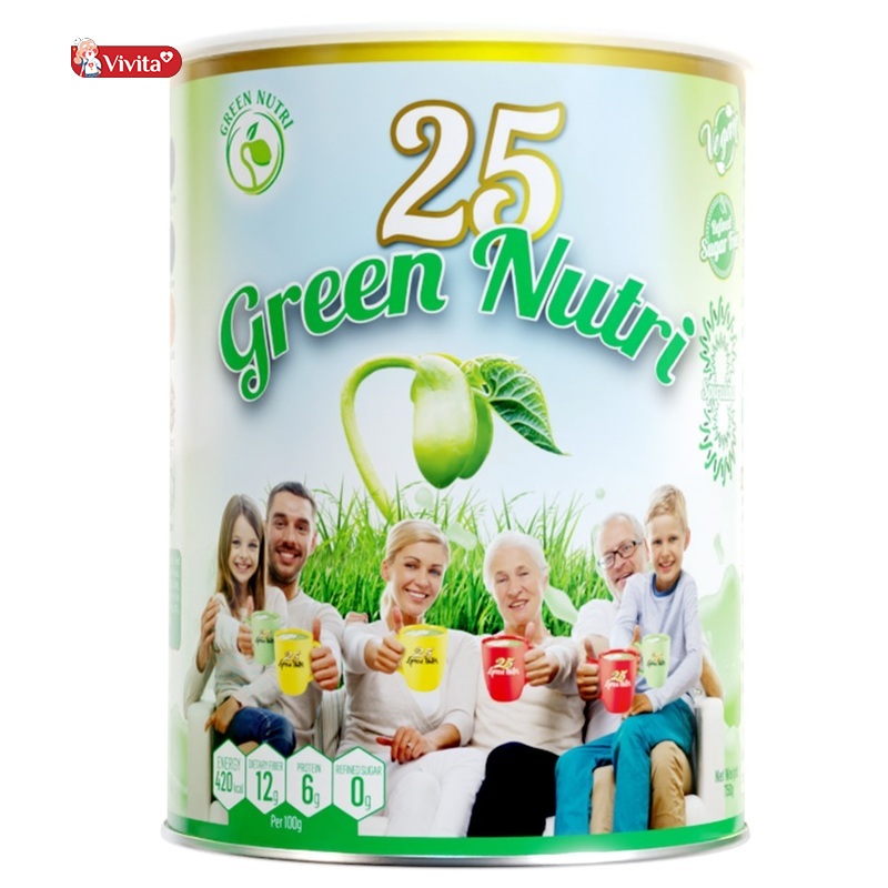 Sữa hạt 25 Green Nutri chứa 25 loại ngũ cốc và hạt dinh dưỡng giúp cải thiện hệ miễn dịch và tăng cân hiệu quả