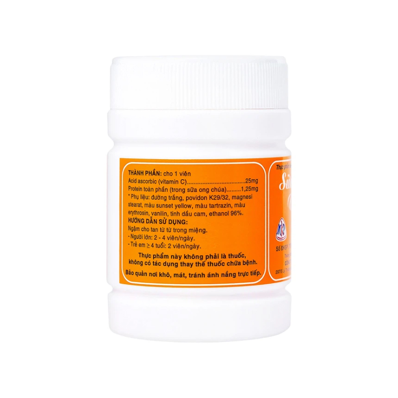 Sữa Ong Chúa Vitamin C Mekophar Bổ Sung Vitamin C (Hộp 24 lọ x 30 viên)